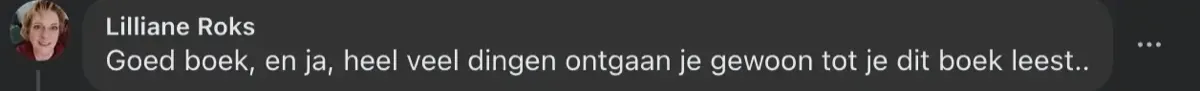 Facebook reactie van een lezer