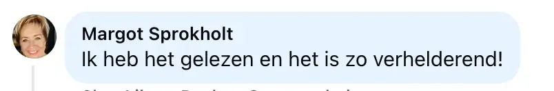 Facebook reactie van een lezer